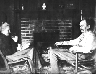 Sylvester and Frances Simpson in Burnbrae (the Cottage) @ 549 Cascade Dr. Mill Valley, CA ≈1904